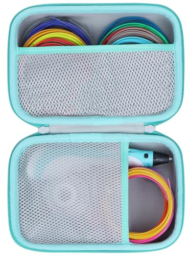 Lebakort Duro Caja Estuche Funda para SCRIB3D P1 Bolígrafo de Impresión 3D / MYNT3D Super Bolígrafo de Impresión 3D / 3DOODLER Essentials Juego de Bolígrafos de Impresión 3D (Blanco + Menta Verde)