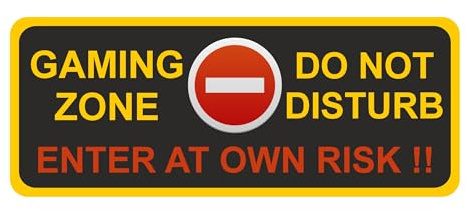 Gaming Zone Kids Bedroom Door Sign - Gaming Zone, Do Not Disturb, Enter At Own Risk