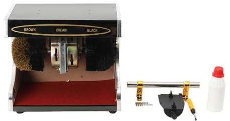 60W Schuhputzmaschine 220V Automatische Schuhputzautomat Schuhputzgerät | Schuhputzgerät Schuhputzer 1200 U/min Schuhputzstation mit 2 Bürsten Ausgestattet