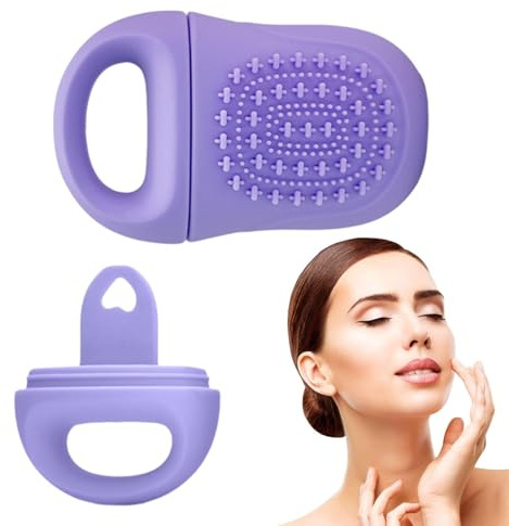 Roller di ghiaccio - Stampo per ghiaccio facciale | Roller per il viso | Viso per palloncini congelati | Cura della pelle a rulli freddi con anelli per crioterapia Spazzola facciale in silicone