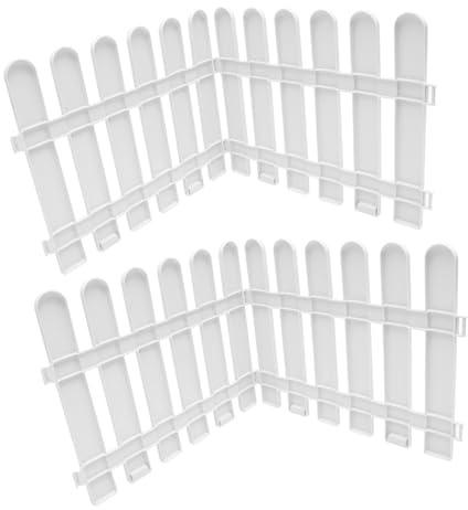 FUTUREORYY 4pezzi Recinzioni per Giardino in Pvc Pannelli Recinzione da Esterno Bordura Decorativa per Aiuole e Prati Protezione per Piante e Fiori