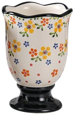 Porta utensilios for la encimera de la cocina, porta utensilios de cocina de porcelana, porta cubiertos organizador de utensilios decorativo for palillos y cucharas(White)
