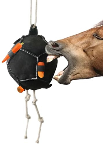 Matoebyr Pferdes Leckerli Ball, Leckerball Futterball Spielzeug Mit Möhren, Lustiger Zeitvertreib Gegen Langeweile Für Und Tiere Im Stall