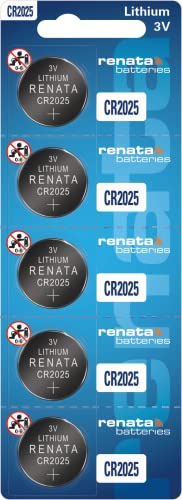 Renata CR2025 Coin Cell Battery, 5 Batteries by FindingKing