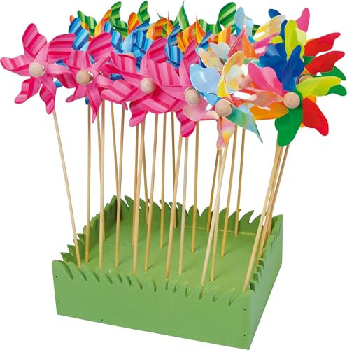 Legler 6149 windräder im 24er Set, schöne Gartendeko in Blumenkübeln und Beeten