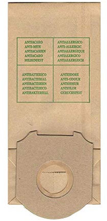 RW6 conf. 8 pezzi sacchetto ricambio compatibile per aspirapolvere marca rowenta modello: slim line rh 500/rh 501/rh 506/rh 510/rh 511/rh 515 rh 520 1200 w rh 600/610/611 rh 700 e zr 500 zr 680 marca johnson modello: gisowatt,clio,singer