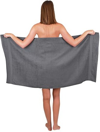 Betz Premium Duschtuch 70×140 cm – 100% Baumwolle 470 g/m², saugstark & weich, Oeko-TEX® Zertifiziert Farbe anthrazit