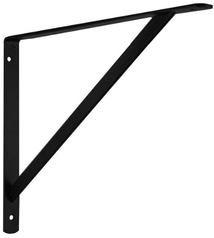 Knape & Vogt THE MAX BRACKET Shelf Bracket, 20-inch, John Sterling Collection, Compatible with KV Brackets Only, Black, 0049-20BKH