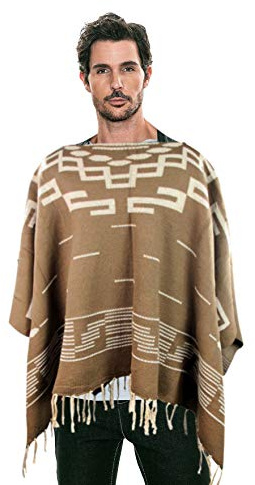 thecostumebase il ricamo di Clint Eeastwood Poncho Spaghetti Cowboy Replica ricamo bianco cuciture