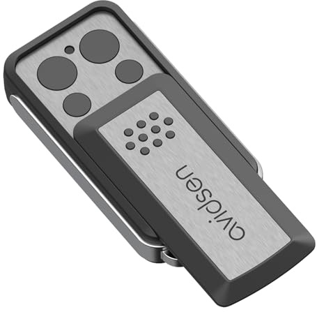 Avidsen - Télécommande - 4 Boutons à clapet- Compatible avec la plupart des motorisations avidsen, Grise, Autonomie de 2 ans - 114253