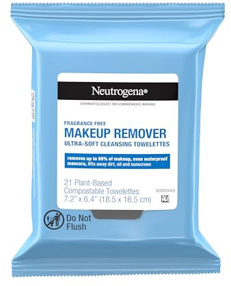 NEUTROGENA - Makeup Remover Cleansing Towelettes, Fragrance Free - 21 Towelettes