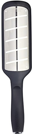 MASTER CLASS West Blade Käsereibe aus Edelstahl mit Griff, 29 x 6,5 cm, mittlere Löcher, Schwarz