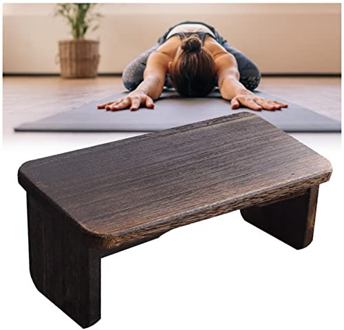 EEUK Meditationsbank klappbar, meditationshocker Holz Meditation Bench Yoga Sitz Hocker ergonomisch geformt, Sitzerhöhung für Yoga oder Meditation, Jogabank(Color:Dunkelbraun)