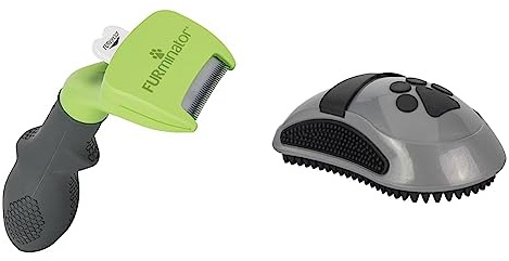 FURminator deShedding-Tool Hund Größe S Kurzhaar & Striegel für Hunde und Katzen - Fellpflege Bürste massiert sanft die Haut - für sauberes