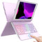 Custodia con Tastiera Touchpad per iPad 9a Gen 10.2 2021,Tasti Multi-Touch e Retroilluminati,Ruotabile a 360° e Supporto per Matita,Custodia con Tastiera Trackpad per iPad 10.2 iPad 9a/8a/7a