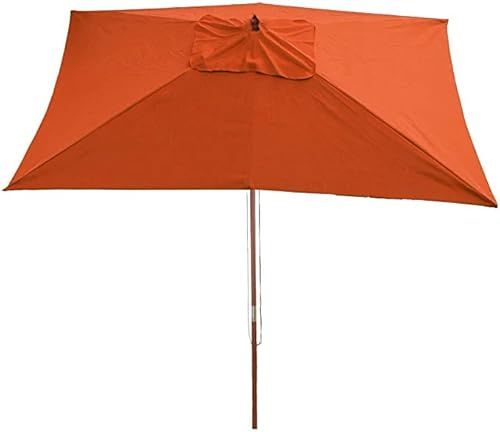 Décoshop26 Parasol de Jardin 2x3m Polyester/Bois 6kg Terracotta 04_0003819