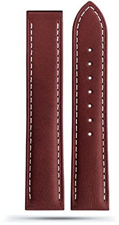 ORKDFJ Für Omega Seamaster 300 150 Speedmaster 007 AT150 Uhrenarmband braun Faltschließe 19 mm 20 mm 21 mm italienisches Lederarmband, 22 mm, Achat