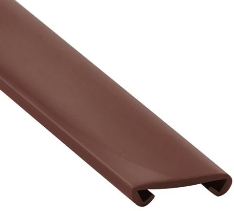 Corrimano in PVC, corrimano per scale, ringhiera in plastica, profilo per ringhiere delle scale, protezione per corrimano, 40 x 8 mm (marrone – 2 m)