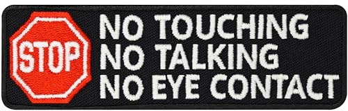 Service Dog Patch Hunde Patches lustig Klett Patch Assistenzhunde Hund Aufnäher Hunde Patch (STOP don't pet - Klettpatch)