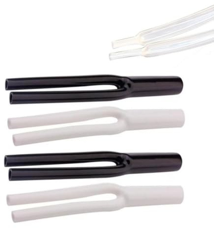 CCeCCe 4 Pack Speaker Wire Pants 2-Conductor 12 Gauge Audio Cable Pants Y Boot with Heat Shrink Tubing Protector for 12/2 Gauge 12AWG Speaker Wire Cable Home Theater Banana Plugs Car Audio