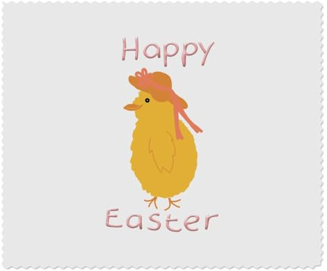 2 x 'Easter Chick Wearing Her Best Hat' Microfibre Lens/Glasses Cleaning Cloths (LC00025240)