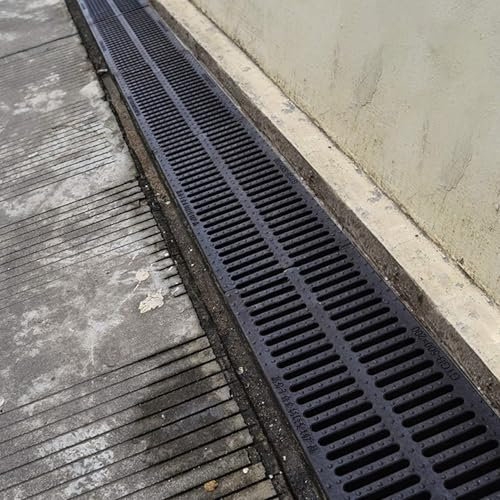 Entwässerungsrinne Grabenabdeckung aus Polymerkunststoff, Abflussabdeckung für den Außenbereich für Hof, Bauernhof, Garage, Bauingenieurwesen, Küchenkanalisation, Lineares Abflusssieb(50x30x2cm/19 3/4