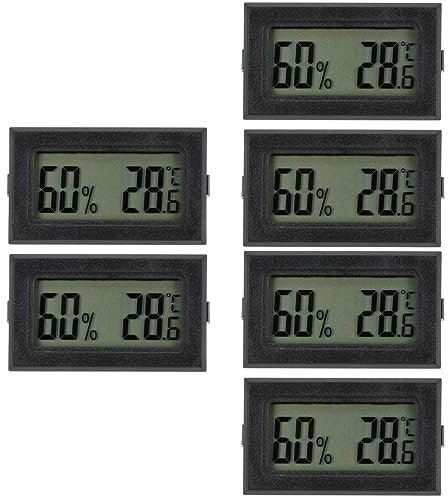 HANABASS 6stücke Mini Wlan Hygrometer Thermometer Mit Lcd-anzeige Präzise Temperatur Und Luftfeuchtigkeitsmessung Für Innen Und Außenbereiche Für Gewächshäuser Und Terrarien