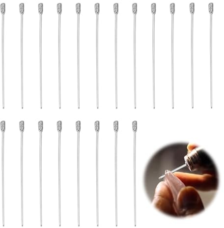 Lot de 20 petits forets diamantés de 1 mm pour bijoux en verre, forets en verre diamant à pointe pour lapidaire, foret solide pour agate