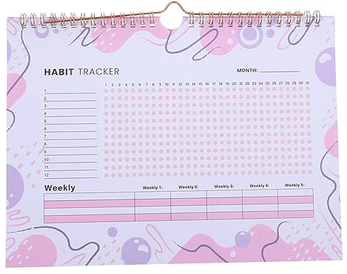 SHOWERORO Pianificatore Monitoraggio Abitudini Data Agenda Mensile e Settimanale Per Abitudini Tracker e Portatile