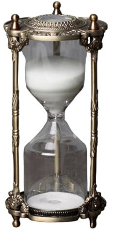 Zkydhbd Sablier antique européen classique 15/30 minutes sablier pour décoration de salle d'étude et chambre à coucher Horloge de sable rotative