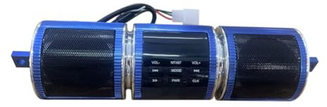 Knoruley Altoparlante Audio MP3 per Motocicletta, Stereo per Moto, Radio FM, AUX, USB, Scheda TF, Bluetooth, MP3, Altoparlante per Motociclette