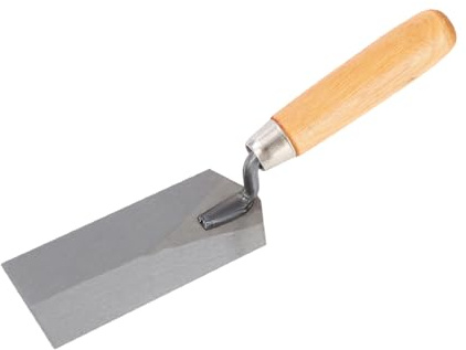 Masonry Steel Margin Trowel, 5 x 2 Inches, High-Hardness Steel Blade, Ergonomic Wood Handle