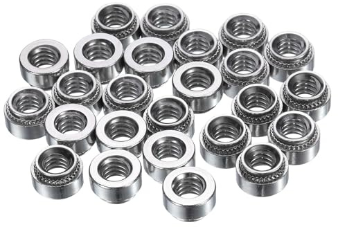 QUARKZMAN 25Pcs Tuercas Autoblocantes, 1/4-20 x 0.26 Acero Inoxidable 304 Tuercas De Remache De Presión Herrajes De Montaje Para La Industria De La Construcción