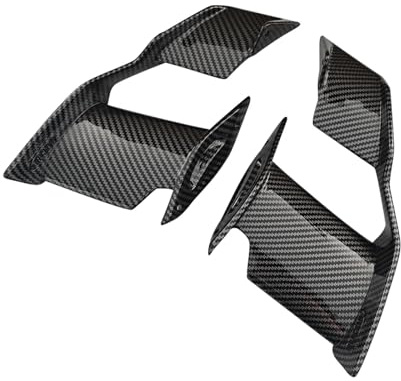 SWVYDC Alettone Moto Alette per Moto Adatto per BMW S1000R M1000R S1000 R M1000 R 2021-2024 Parabrezza Nero Spoiler Anteriore aerodinamico Winglet(Bright Carbon Paint)