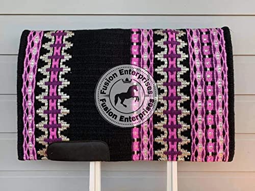 EQUIEMPRESS Sattelunterlage Western Show/Westernsatteldecke aus Neuseelandwolle, Top Wool Pad Sensor Flex (Anpassung möglich) VK-001 (34 x 42)