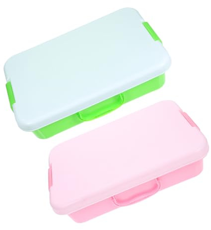 BESPORTBLE 2 Contenitore Sensory Bin in Plastica con Manico e Sabbiera Portatile Stabile e Compatta per Vassoio per Giochi Sensoriali Sabbia e Conservazione Giocattoli