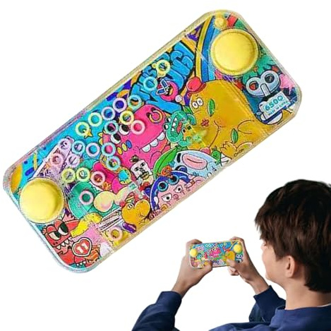 Generisch Wasserspiel - 50G Wasserringspielmaschine, Retro Spaß, Wasserspiele Für, Aqualoop Toss Toys | Console Ring Squeeze Puzzle -Maschine Spielzeug Für, Erwachsene, Alle Altersg