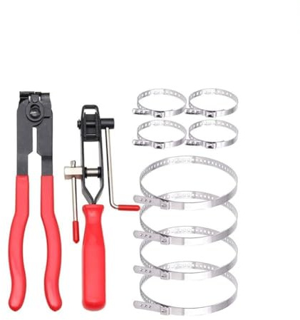 Hoppipola Kit de alicates de abrazadera de maletero con 4 para grandes + 4 pequeñas para abrazaderas de acero inoxidable para eje CV, para bomba de combustible, mangueras de refrigeración