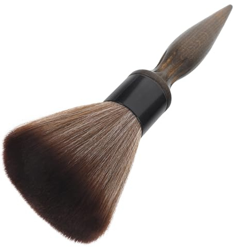 ifundom Brosse de Cou de Barbier Marron en Bois et Fibre, Facile à Utiliser et Coiffer, pour Usage Personnel à Domicile ou Professionnels en Salon