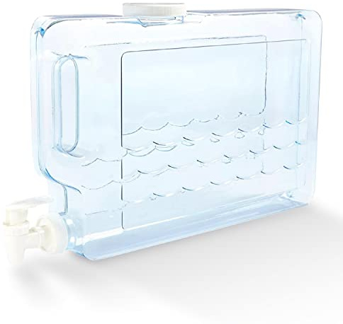 Arrow Slimline Drink Dispenser for Fridge, 1.25 Gallons - Plastic Beverage Dispenser with Spigot for Easy Dispensing - USA Made, BPA Free Plastic - Convenient Handle, Easy-Pour Spout