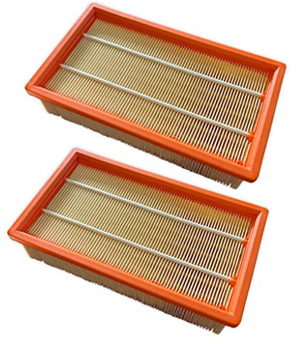 M&M Smartek 2x Flachfaltenfilter für Kärcher NT 25/1, 35/1, 45/1 & 55/1 | Papierfilter mit ca. 24 x 14 x 5,7 cm für den Trockenbetrieb; passgenau eingesetzt und ohne Werkzeug schnell gewechselt.