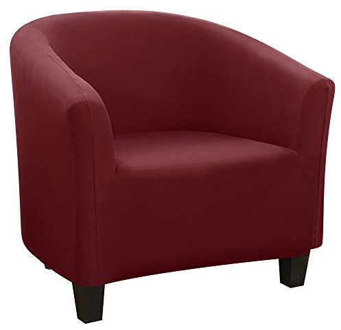 Souarts Sesselschoner Sesselüberwurf Sesselhusse Sesselbezug Seide Elastisch Stretch Husse für Cafe Stuhl Sessel 1 Stück