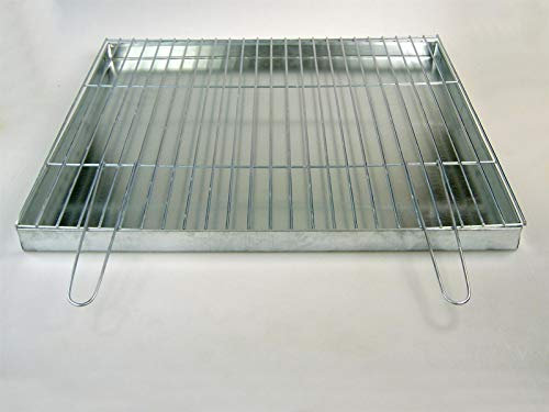 BitWa Aschekasten und Grillrost mit Klappgriffen 70x60 cm im Set Grillkamin