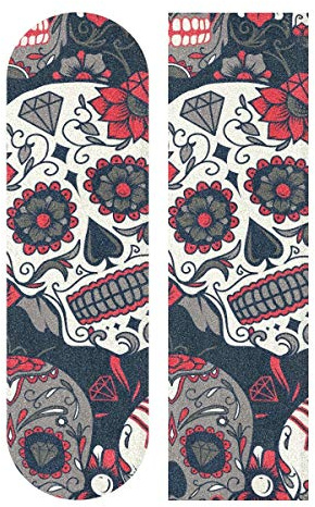 Skateboard Griptape 22,9 x 83,8 cm dödskalle grepp tejp för elektrisk skateboard longboard