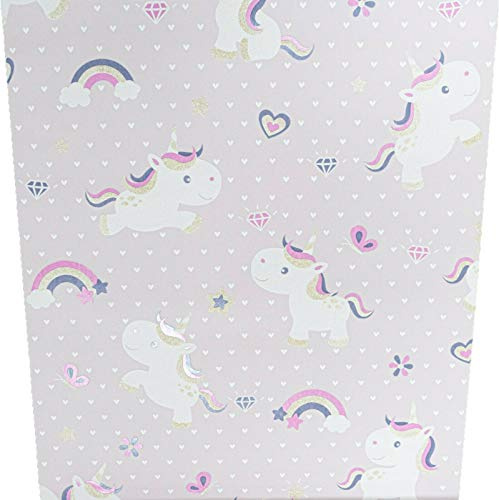 Unicorn Girls Room Bedroom Hearts Pink Blush Glitter Sparkle Rainbow Wallpaper