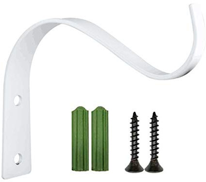 MEIBAOGE 4.5 Pouces Pliant en Forme de S tenture Murale Support de Pot de Fleur Crochet Cintre en Fer, Crochet de Suspension-Blanc