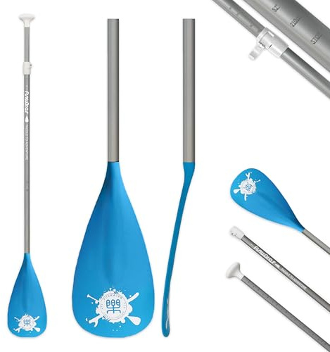 FunWater SUP Paddel – 3 Stück verstellbares Stand Up Paddle Board Paddel – leichtes & schwimmendes Paddelbrett Ruder – langlebig und verstaubar, verstärkte Nylonklingen – effizienter Hub