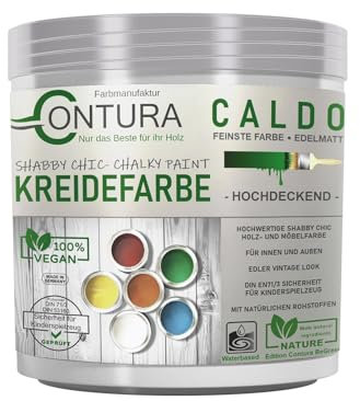 Contura BeGreen 250ml. Kreidefarbe Shabby Chic Möbellack Lack Möbel Farbe Holzlack Natur (18 Lichtgrau)