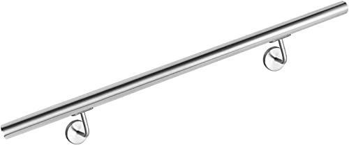 UISEBRT 60cm Handlauf Edelstahl Treppengeländer Wandhandlauf für innen außen Treppen Balkon (60cm)