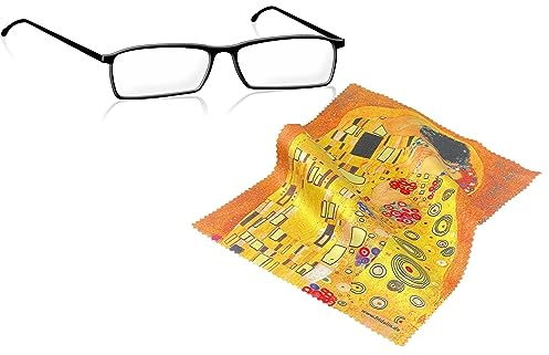 Brillenputztuch Brillenreinigungstuch Brillenpflegetuch Pflegetuch Motiv: Gustav Klimt, Der Kuss - Mikrofaser, Material: 80% Polyester, 20% Polyamid - Maße: 18 x 12,5cm